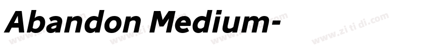 Abandon Medium字体转换